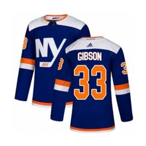 Youth Adidas New York Islanders #33 Christopher Gibson Authentic Blue Alternate NHL Jersey