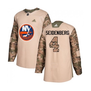 Youth Adidas New York Islanders #4 Dennis Seidenberg Authentic Camo Veterans Day Practice NHL Jersey