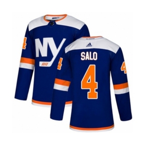 Youth Adidas New York Islanders #4 Robin Salo Authentic Blue Alternate NHL Jersey