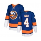 Youth Adidas New York Islanders #4 Robin Salo Authentic Royal Blue Home NHL Jersey