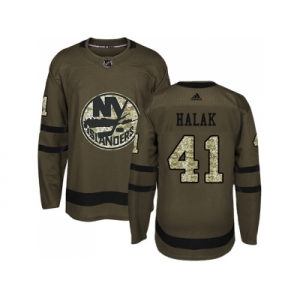 Youth Adidas New York Islanders #41 Jaroslav Halak Green Salute to Service Stitched NHL Jerse