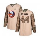 Youth Adidas New York Islanders #44 Calvin de Haan Authentic Camo Veterans Day Practice NHL Jersey