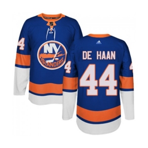 Youth Adidas New York Islanders #44 Calvin de Haan Authentic Royal Blue Home NHL Jersey