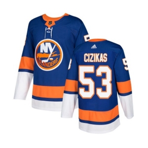 Youth Adidas New York Islanders #53 Casey Cizikas Authentic Royal Blue Home NHL Jersey