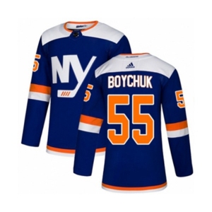 Youth Adidas New York Islanders #55 Johnny Boychuk Premier Blue Alternate NHL Jersey