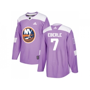 Youth Adidas New York Islanders #7 Jordan Eberle Purple Authentic Fights Cancer Stitched NHL Jersey