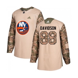 Youth Adidas New York Islanders #88 Brandon Davidson Authentic Camo Veterans Day Practice NHL Jersey