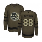 Youth Adidas New York Islanders #88 Brandon Davidson Authentic Green Salute to Service NHL Jersey