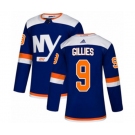 Youth Adidas New York Islanders #9 Clark Gillies Authentic Blue Alternate NHL Jersey