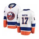 Youth New York Islanders #17 Matt Martin Fanatics Branded White Away Breakaway NHL Jersey