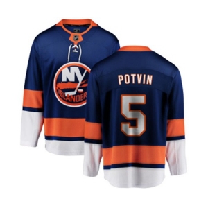 Youth New York Islanders #5 Denis Potvin Fanatics Branded Royal Blue Home Breakaway NHL Jersey