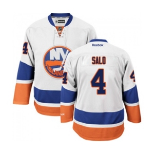 Youth Reebok New York Islanders #4 Robin Salo Authentic White Away NHL Jersey