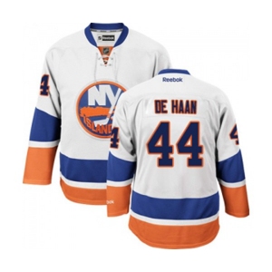 Youth Reebok New York Islanders #44 Calvin de Haan Authentic White Away NHL Jersey
