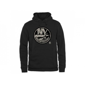 Men's New York Islanders Black Rink Warrior Pullover Hoodie