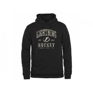Men's Tampa Bay Lightning Black Camo Stack Pullover Hoodie