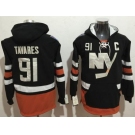 New York Islanders #91 John Tavares Dark Blue Name & Number Pullover NHL Hoodie