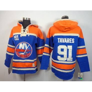 nhl jerseys new york Islanders #91 tavares blue-orange[pullover hooded sweatshirt]