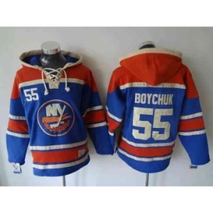 nhl jerseys new york islanders #55 boychuk blue-red[pullover hooded sweatshirt]