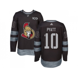 Men Adidas Ottawa Senators #10 Tom Pyatt Black 1917-2017 100th Anniversary Stitched NHL Jersey
