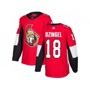 Men Adidas Ottawa Senators #18 Ryan Dzingel Red Home Authentic Stitched NHL Jersey