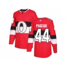 Men Adidas Ottawa Senators #44 Jean-Gabriel Pageau Red Authentic 2017 100 Classic Stitched NHL Jersey