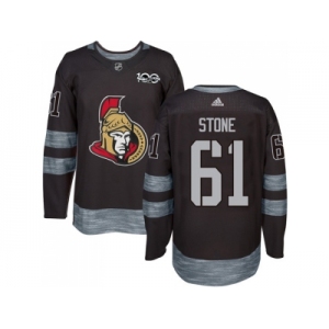 Men Adidas Ottawa Senators #61 Mark Stone Black 1917-2017 100th Anniversary Stitched NHL Jersey
