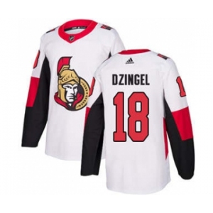 Men's Ottawa Senators #18 Ryan Dzingel White Road Stitched Hockey Jersey