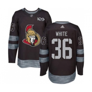 Men's Ottawa Senators #36 Colin White Black 1917-2017 100th Anniversary Stitched Hockey Jersey