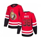 Men's Ottawa Senators #36 Colin White Red Home Drift Fashion Stitched Hockey Jersey