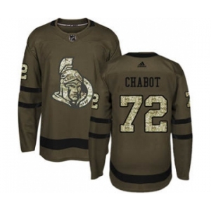 Men's Ottawa Senators #72 Thomas Chabot Green Salute to Service Stitched Hockey Jersey