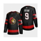 Men's Ottawa Senators #9 Bobby Ryan 2020-21 Authentic Player Home Stitched Hockey Jersey Black