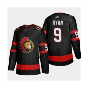 Men's Ottawa Senators #9 Bobby Ryan 2020-21 Authentic Player Home Stitched Hockey Jersey Black
