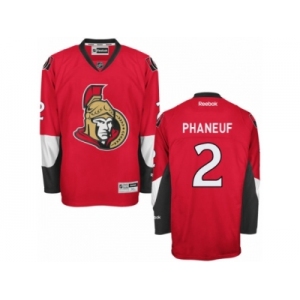 Men's Reebok Ottawa Senators #2 Dion Phaneuf Authentic Red Home NHL Jersey