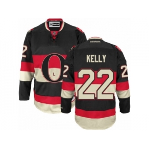 Men's Reebok Ottawa Senators #22 Chris Kelly Authentic Black New Third NHL Jersey