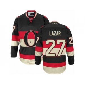 Men's Reebok Ottawa Senators #27 Curtis Lazar Authentic Black New Third NHL Jersey