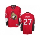 Men's Reebok Ottawa Senators #27 Curtis Lazar Authentic Red Home NHL Jersey