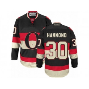 Men's Reebok Ottawa Senators #30 Andrew Hammond Premier Black New Third NHL Jersey