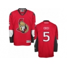 Men's Reebok Ottawa Senators #5 Cody Ceci Authentic Red Home NHL Jersey