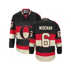 Men's Reebok Ottawa Senators #6 Chris Wideman Authentic Black New Third NHL Jersey