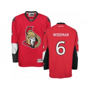 Men's Reebok Ottawa Senators #6 Chris Wideman Authentic Red Home NHL Jersey