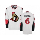 Men's Reebok Ottawa Senators #6 Chris Wideman Authentic White Away NHL Jersey