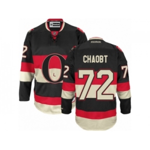 Men's Reebok Ottawa Senators #72 Thomas Chabot Authentic Black New Third NHL Jersey