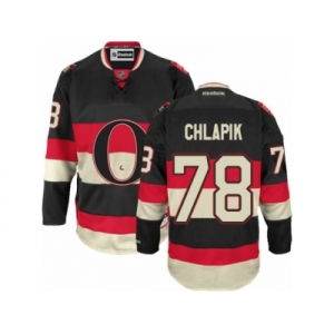 Men's Reebok Ottawa Senators #78 Filip Chlapik Authentic Black New Third NHL Jersey