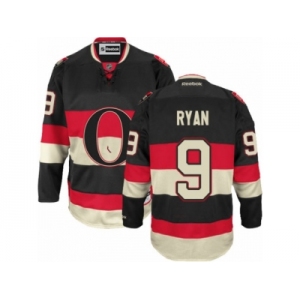 Men's Reebok Ottawa Senators #9 Bobby Ryan Authentic Black New Third NHL Jersey