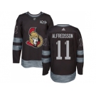 Ottawa Senators #11 Daniel Alfredsson Black 1917-2017 100th Anniversary Stitched NHL Jersey
