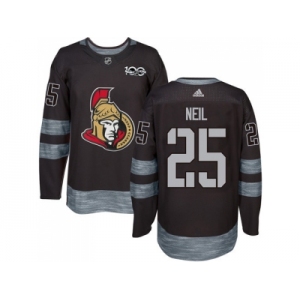 Ottawa Senators #25 Chris Neil Black 1917-2017 100th Anniversary Stitched NHL Jersey