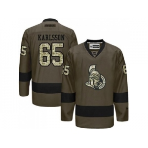 Ottawa Senators #65 Erik Karlsson Green Salute to Service Stitched NHL Jersey
