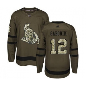 Senators #12 Marian Gaborik Green Salute to Service Stitched Hockey Jersey