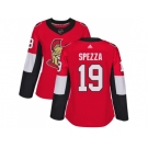 Women Adidas Ottawa Senators #19 Jason Spezza Red Home Authentic Stitched NHL Jersey