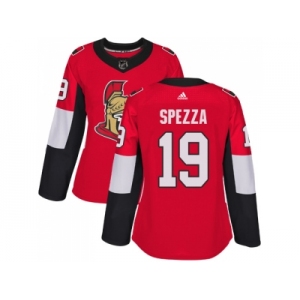 Women Adidas Ottawa Senators #19 Jason Spezza Red Home Authentic Stitched NHL Jersey